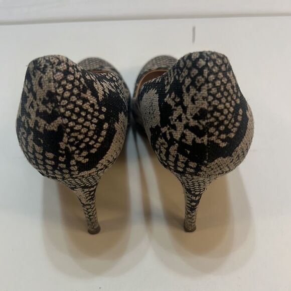 J.Crew Black White Gray 57046 / Mona Printed Pumps made in Italy women’s 10 - Picture 10 of 12